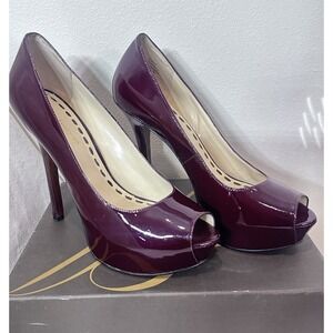 Dark Red Beautiful Enzo Angelina‎ Patten Stiletto High Heels Sexy Office Siren